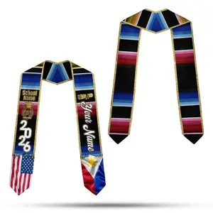 Personalized Filipino Graduation Sash 2026, Philippines Graduation Stole, 2026 Filipinos Flag