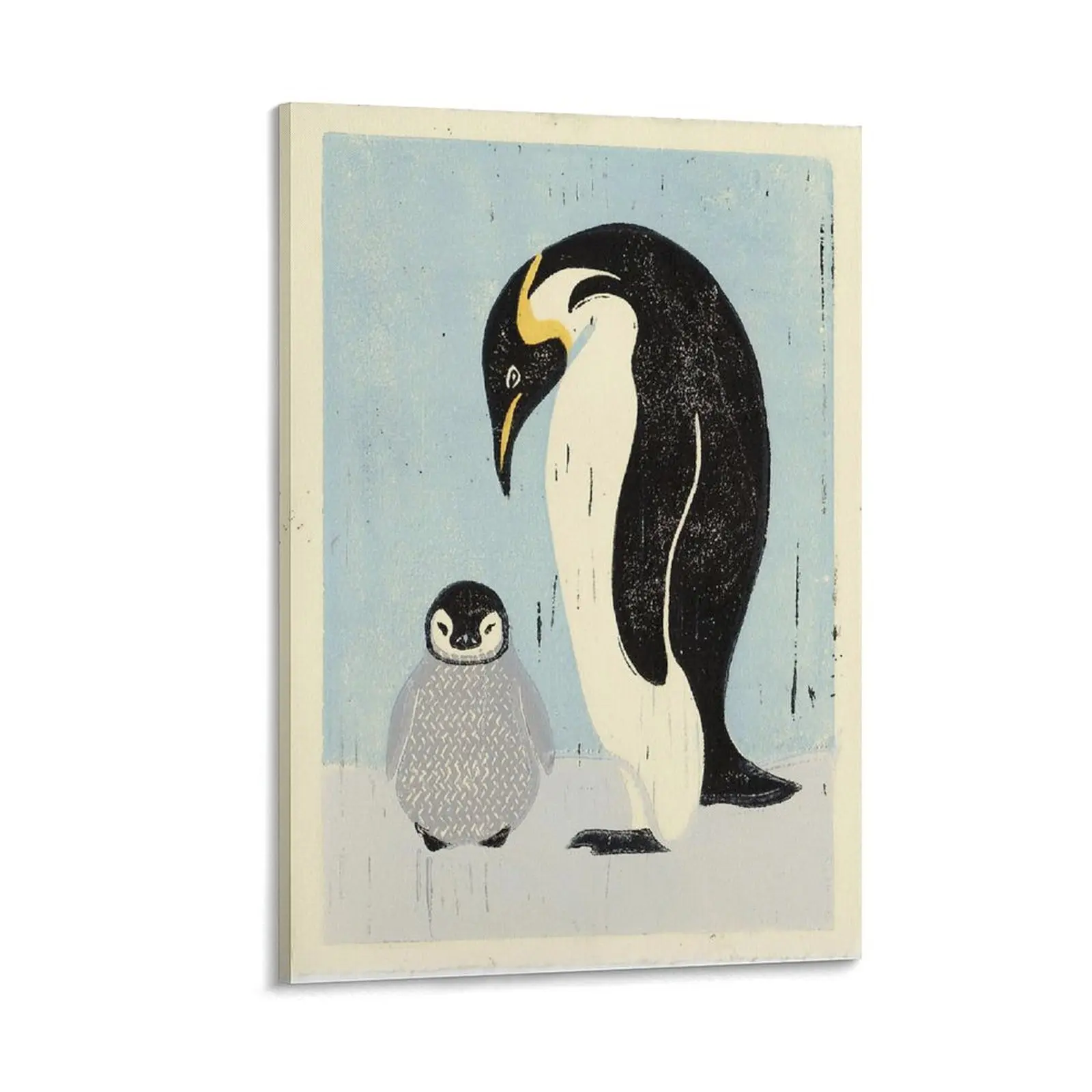 Ideal for A Trendy Room, This Cute Penguin Painting Poster Brings A Fresh, Cool Vibe. (1) Canvas Poster Bedroom Decor Sports Landscape Office Room Decor Gift
