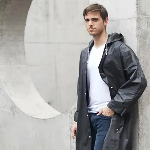 Waterproof Raincoat for Adults, Transparent Reusable Travel Rain Poncho, Non-Disposable Outdoor All-In-One Eco-Friendly Jacket