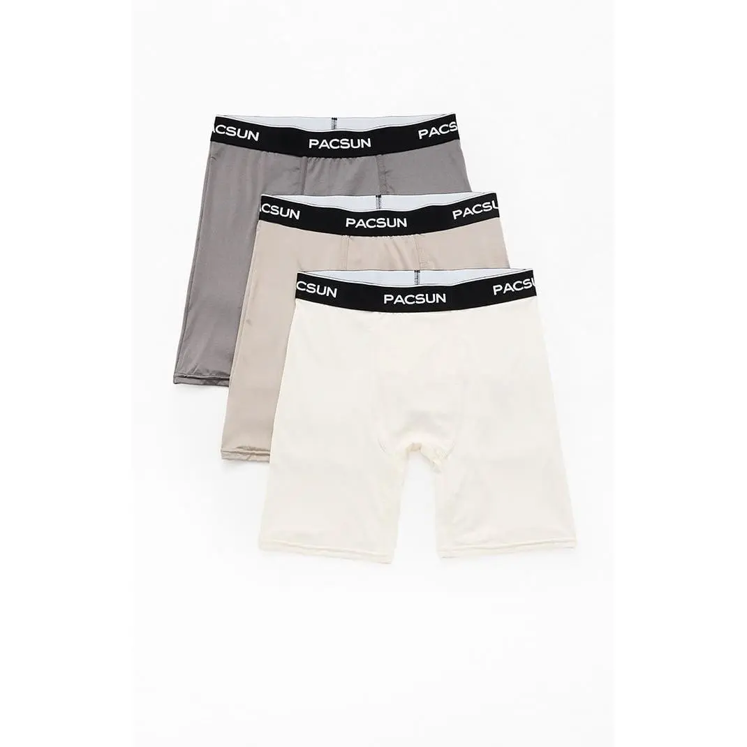 Pacsun Men's 3 Pack Warm Grey Boxer Briefs