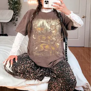 Vintage Deer Graphic Shirt, Comfort Colors T-Shirt for Men Women, Retro 90s Wildlife Tee, Grunge Cabin Core Aesthetic, Outdoorsy Apparel