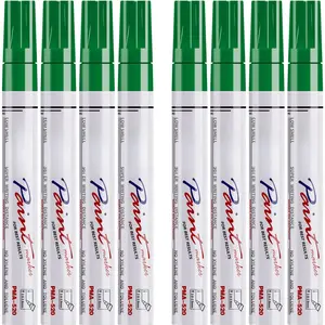 Pens  Markers - Green Permanent Markers 8 Pack, Oil Based  Quick Dry Medium Tip Marker Pen for Metal, , Fabric, Plastic, Rock, Stone, Mugs, Canvas, Glass, Art Craft