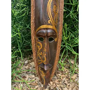Tribal Primitive African Tiki Tattoo Art Mask  39”x 8”