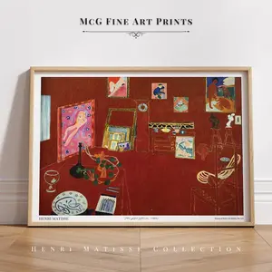 The Red Studio Matisse Gallery Wall Art Print Vintage Aesthetic Living Room Home Decor Mid Century Modern