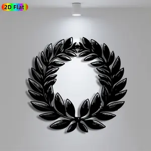 1pc Avant-Garde Laurel Wreath Metal Wall Art, Avant-Garde Laurel Wreath Statue Mural, Iron Craft, Perfect for Living Room, Garden, Patio Decor, Intricate Craftsmanship, Artistic Metalwork, Christmas Decor, Ideal Gift for Trend Seekers