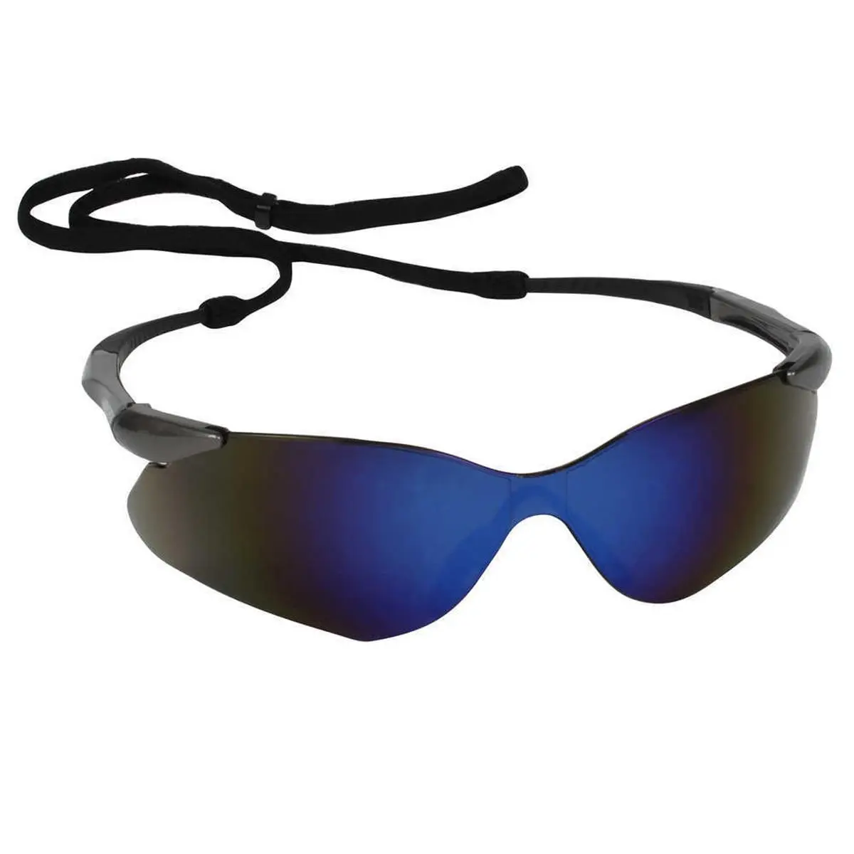 212 MAIN Jackson Safety Nemesis VL Work Safety Equipment Glasses - Gunmetal Frame, Blue Polycarbonate Lenses, Lightweight, UV Protection, Neck Cord, Frameless Design, Soft Touch Temples