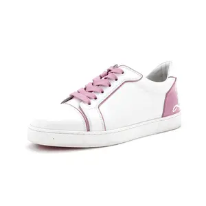 Pre-owned Christian Louboutin Women's Fun Vieira Flat Sneakers Leather by Rebag