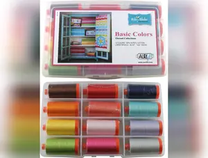 Riley Blake Designs Basic Colors Thread Kit 12 50wt Cotton Large (1422 yard) Spools Aurifil