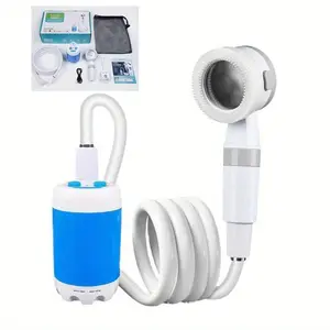 1 portable outdoor shower, USB charging waterproof outdoor shower kit, pet bathing, suitable for RV travel, outdoor camping, gardens, beaches, and watering plants
