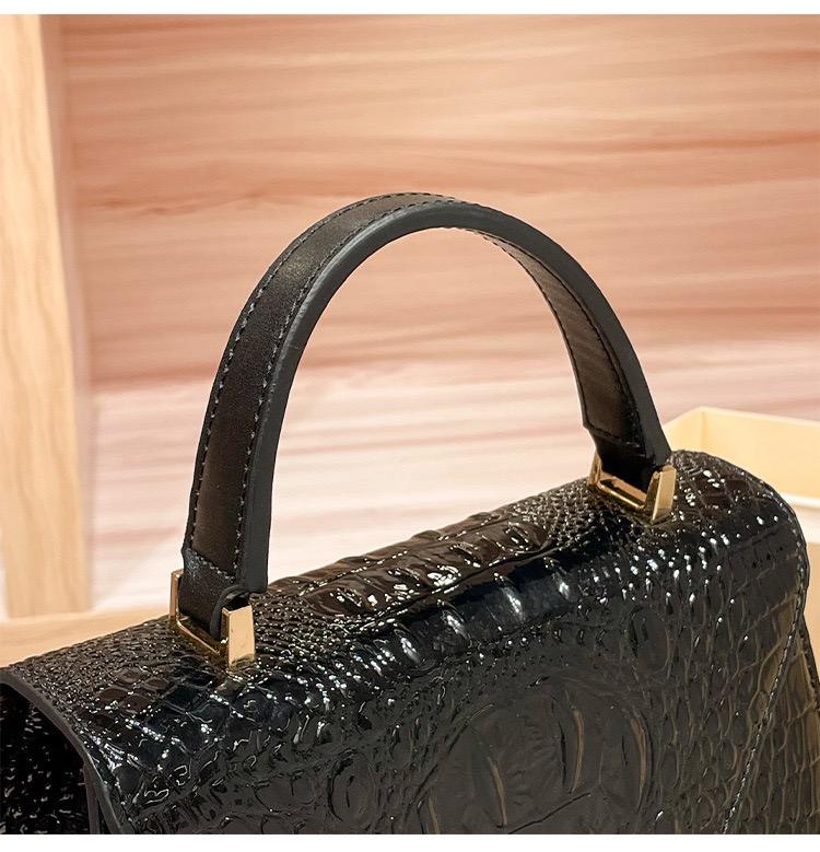 【Final Sale】Genuine Top-Grain Leather Kelly Handbag Elegant Handheld Shoulder & Crossbody with Detachable Strap for Everyday Use 10.2" L x 4.7" W x 7.9" H