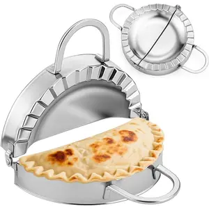 3 sets of stainless steel corn cake sealing machine - stainless steel dumpling maker with serrated leak proof edges, suitable for corn cake, dumpling, pastry molds