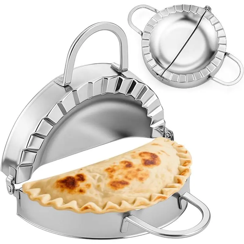 3-Set Stainless Steel Corn Cake Sealing & Dumpling Maker Kit, Kitchen Utensils with Serrated Leak-Proof Edges for Corn Cakes, Dumplings