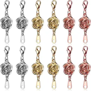 12 count   Clasps Rose  Clasps Extender Lobster Clasp Closures  Clasp for Necklaces Bracelets  Making