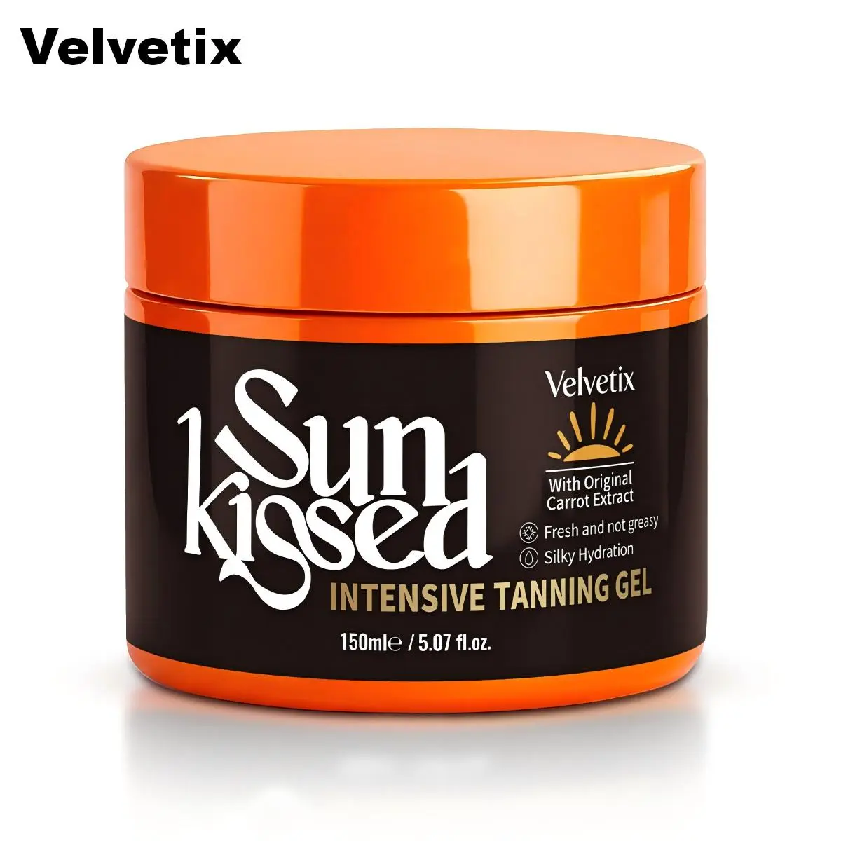 Velvetix Hydrating Tanning Gel | Lightweight Body Bronzing Gel for Smooth, Sun-Kissed Skin | Fast-Absorbing Formula | 5.07 Oz#Summervibes