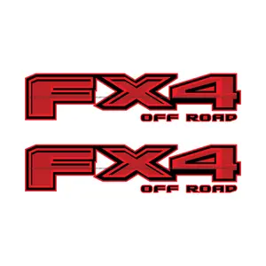 FX4 Off Road Decal Replacement Sticker F 150 Bedside New Model / Red