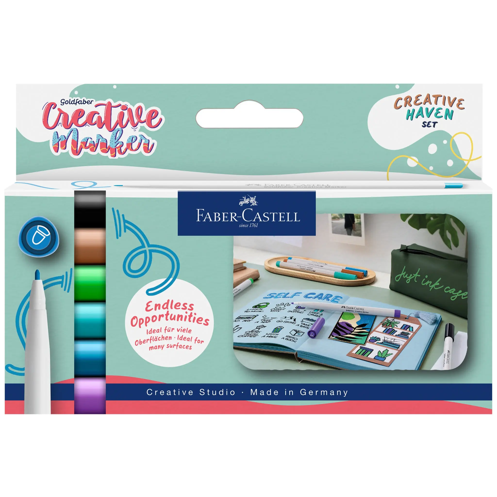 Goldfaber Creative Marker 1.5, set of 6, Creative Haven - #FC160603