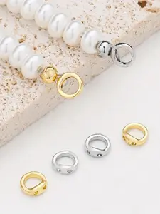 20pcs Double Hole Round Connectors, Gold Copper, High-Quality Jewelry Findings for Bracelet, Necklace, Earrings, DIY Jewelry Assembly