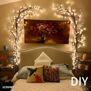led tree branch design light for room decor, usb powered decorative lights home decor, ambient night lamp decoration for party wedding, valentine's day gift idea, room celebration accessories, led lights