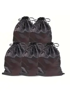 Drawstring Satin Wig Bag, Smooth Touch Multifunctional Storage Bag for Wigs, Hair Bundles, and Extensions, Travel Storage, Portable Storage Bags, Space Saving Bags