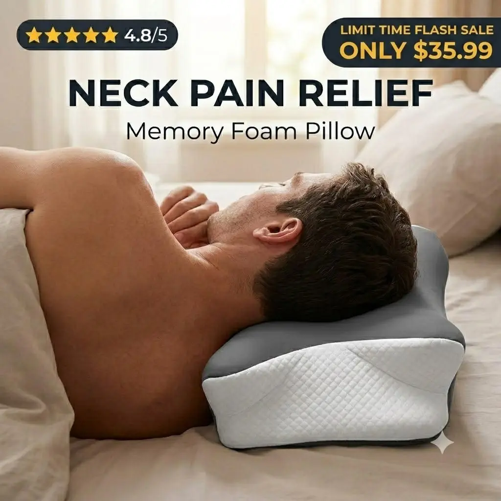 Cervical Neck Pillows with Memory Foam - Neck Pillows for Pain Relief Contour Memory Foam Pillows Ergonomic Neck Support - Adjustable Orthopedic Bed Pillows with Breathable Pillowcase for Sleeping summerwins bolster supportive cooling ergonómica almohada