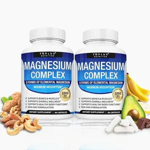 3 Pack Bundle Premium Magnesium Complex Supplement, 8 Kinds Multielemental Elemental Magnesium with Glycinate, Edible Daily Dietary Nutrient Designed for Gym Athletes, Delivers Reliable Daily Mineral SupportRecover Muscles Fast, Optimize Sleep