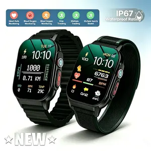 Touchscreen 2.02” HD Display Smartwatch Bluetooth Calling, SMS Message Reminder, Outdoor Fitness & Health Tracking, Multi-Sport Wristwatch
