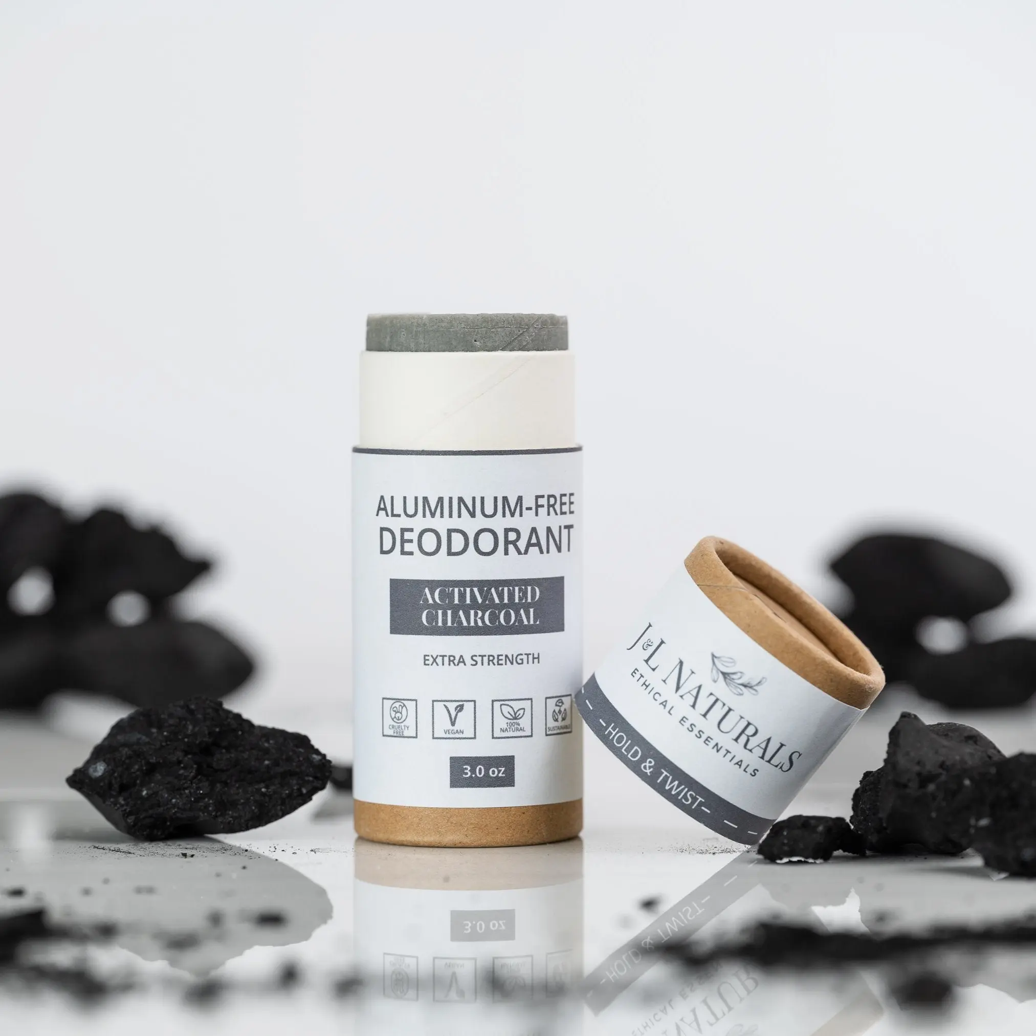 Natural Aluminum-Free Deodorant Stick – Extra Strength Odor Protection (Vegan & Biodegradable)
