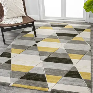 JONATHAN Y Kehoe Retro Diamonds Geometric Indoor Area Rug; for Living Room, Kitchen, Bedroom, Dining Room, Office