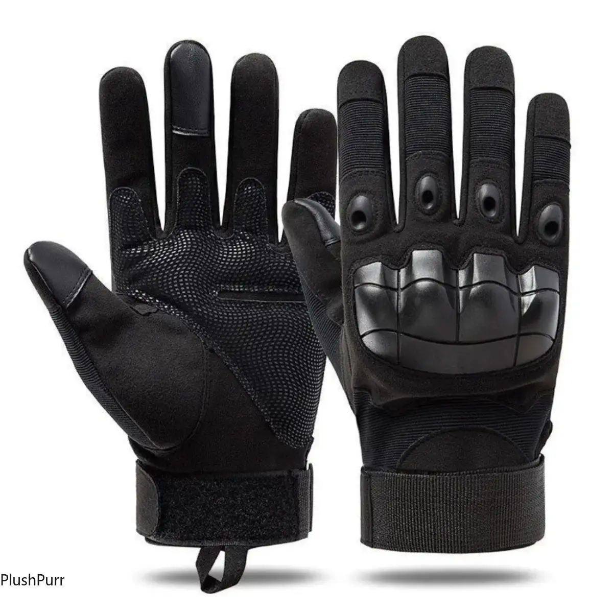 Men's Tactical Microfiber Gloves - Breathable Full Finger, Hard Knuckle Guard, Touchscreen Fingertips, Adjustable Wrist, Efficient Protection, Fast Drying for Motorcycle, Camping, Work