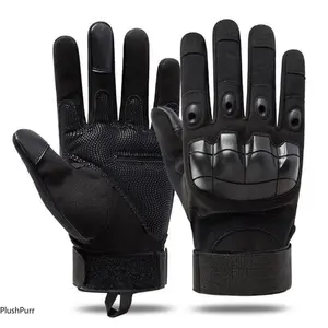 Men's Tactical Full Finger Gloves - Soft Knuckle Protection, Touchscreen Compatible, Non-Slip, Breathable, Adjustable Cuff, Stretch Nylon, Thermal Rubber, for ATV Bike Motorcycle Riding Work, Father Gifts