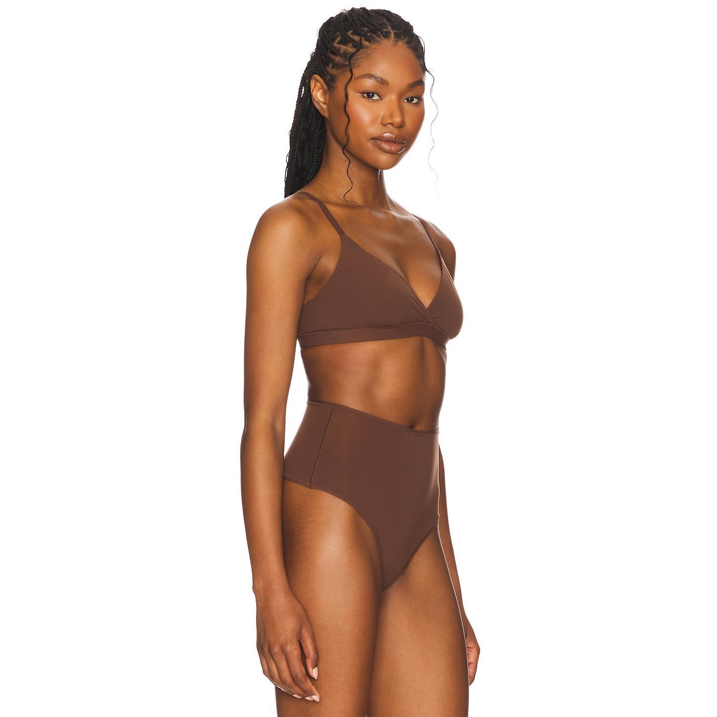 SKIMS Fits Everybody Crossover Bralette in Sand