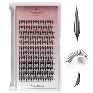 Premade Anime Lashes Pyramid Spire Lash Clusters Mange Anime Spikes Lash extensions Fans Korean Japanese Individual Eyelash Extensions Comic Pre-made(Pyramid 0.06 C Curl MIX 8-15mm) ﻿ easy
