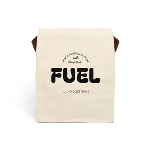 Fuel logo Canvas Lunch Bag | Insulated Lunch Tote with Strap