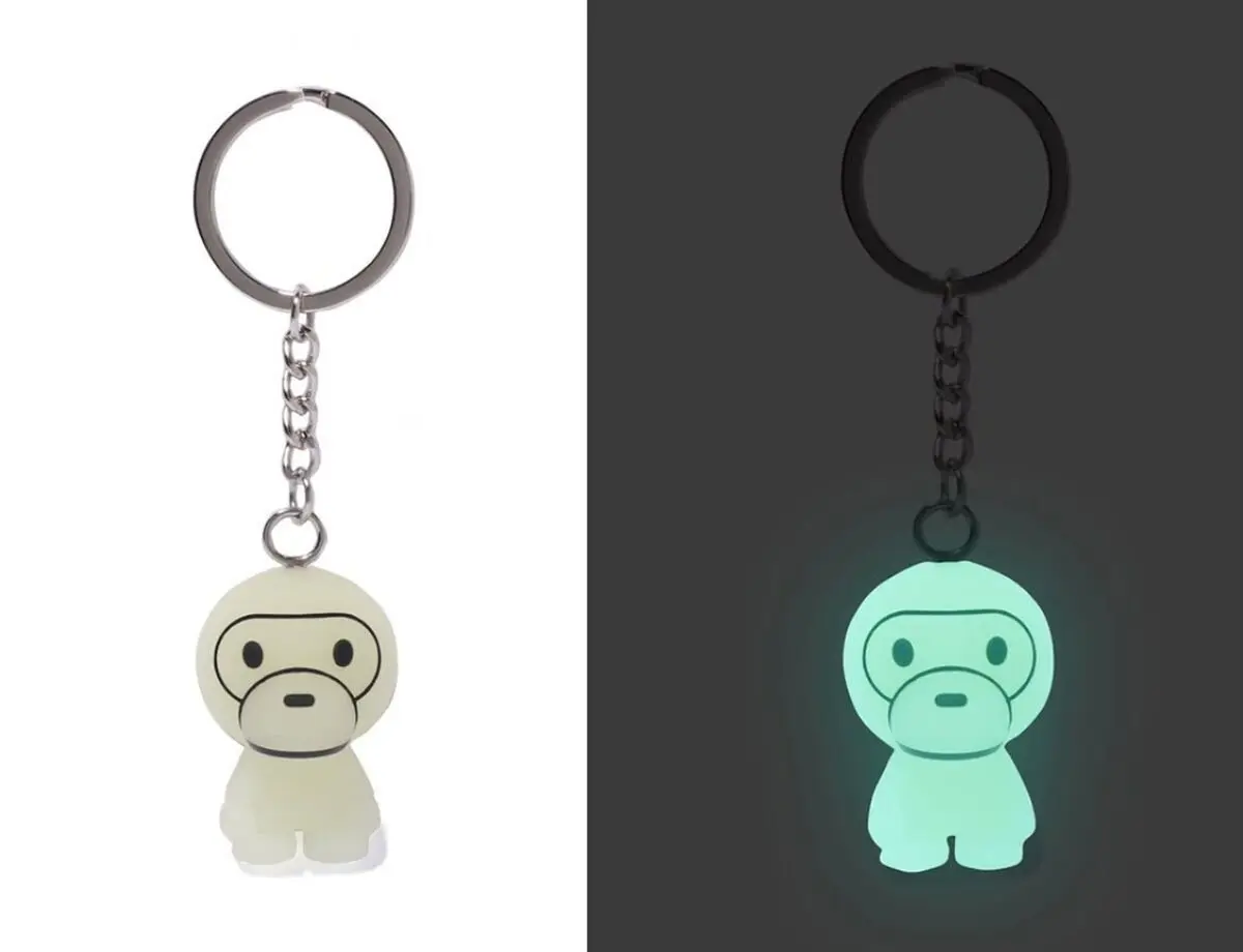 Bape Baby Milo Figure GID Keychain Green
