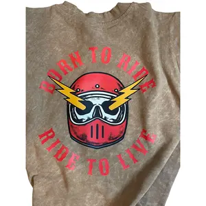 Born To Ride Mineral Wash Tee