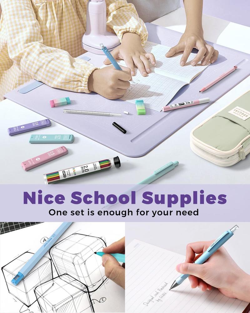 Four Candies 36PCS Aesthetic School Supplies, Mechanical Pencils 0.5mm, 0.7mm, 0.9mm & 2.0mm with 624PCS Lead Refills, Cute Mechanical Pencils for Writing, Drawing & Drafting,girly office supplies, Student Essentials, school supplies art work Four Candies 36PCS Aesthetic School Supplies, Mechanical Pencils 0.5mm, 0.7mm, 0.9mm & 2.0mm with 624PCS Lead Refills, Cute Mechanical Pencils for Writing, Drawing & Drafting,girly office supplies, Student Essentials, school supplies art work