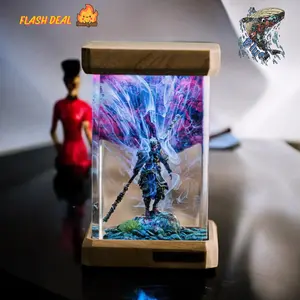 Handmade Wukong Resin Sculpture – Unique Epoxy Art, Mythical Warrior Collectible Model, Bedside Display, Art Diorama Gift for Him & Fans