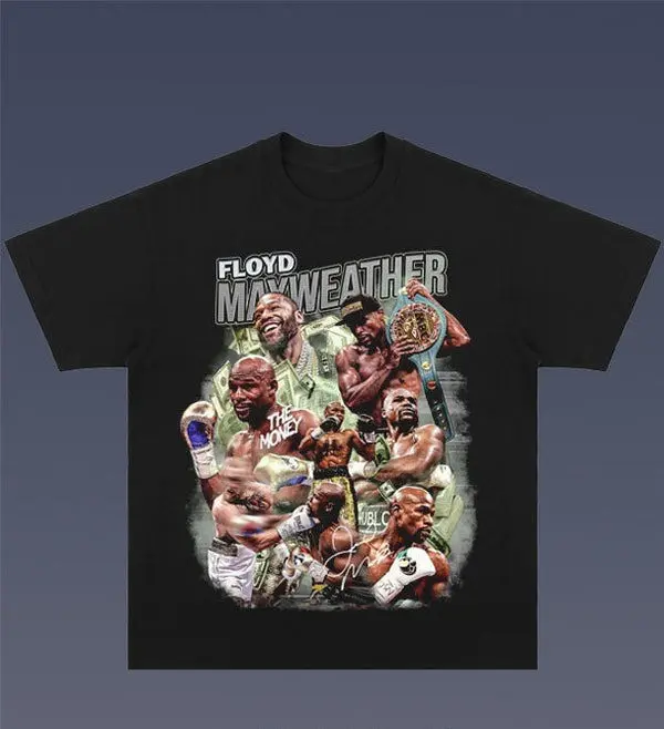 Floyd Mayweather ''Boxing'' Graphic T-Shirt Crewneck Shortsleeve Classic Menswear