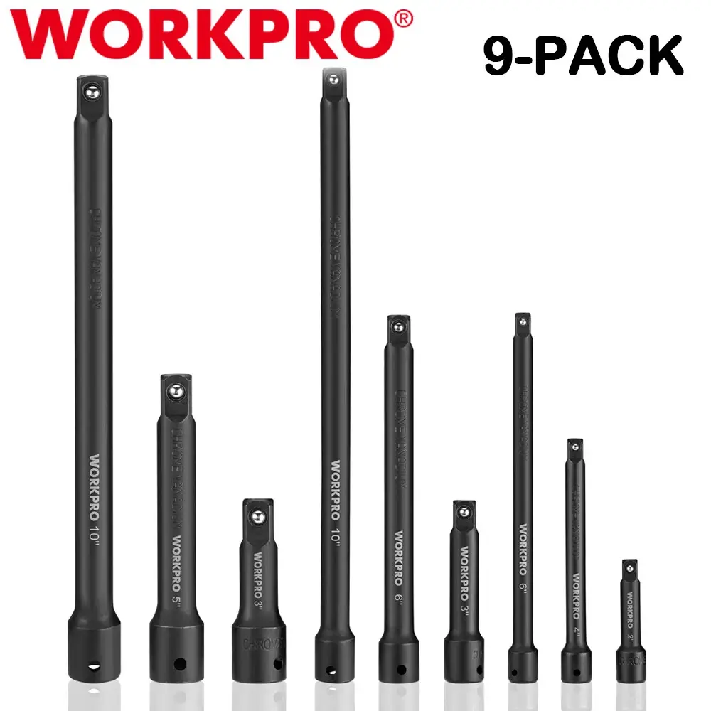 WORKPRO 9-Pack Socket Wrench Set - Essential Tools for Precision Work - Durable and Reliable - Perfect for DIY and Professional Use