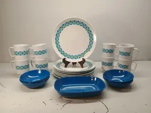 Vintage Sears Texas Ware Melamine Dinnerware (23 Piece Set) Service For 8