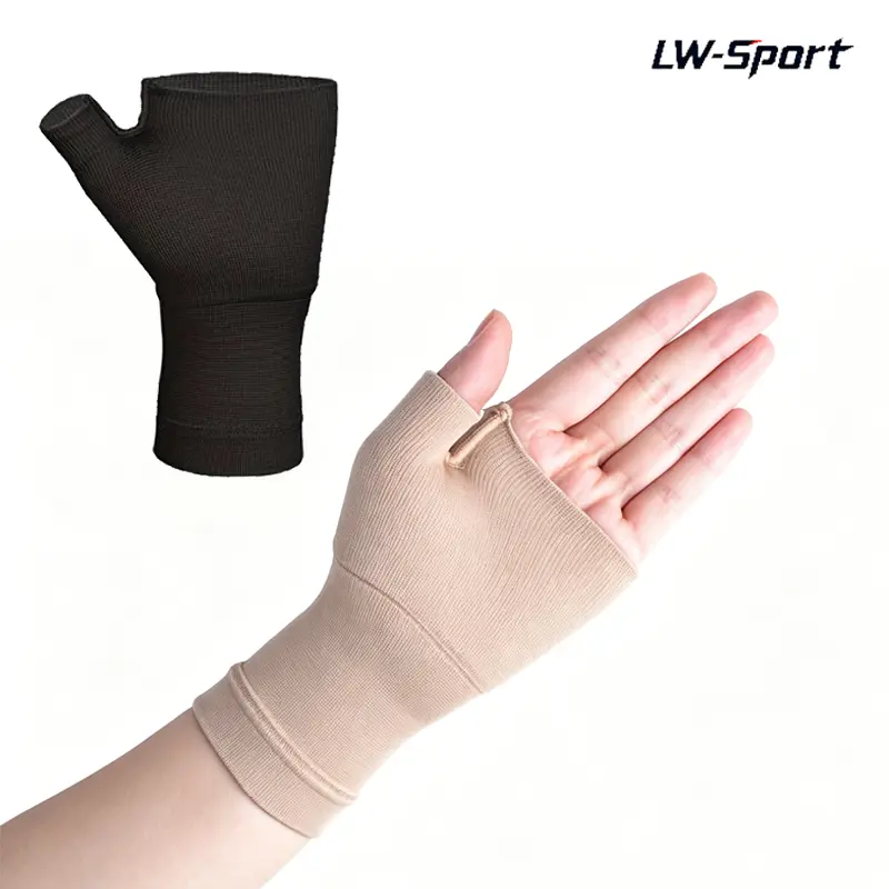 1Pc/2Pcs Thumb Hole Wrist Compression Sleeve, Elastic Knitted Breathable Wrist Support Brace, Unisex Wrist Pain Relief Glove for Carpal Tunnel Arthritis Typing Gym Sports