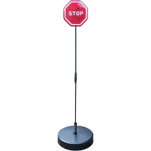 Parking Garage Flashing Stop Sign-Stop Sign For Garage Parking, Adjustable Height Parking Assist, LED Garage Car Stop Indicator, 1-Pack