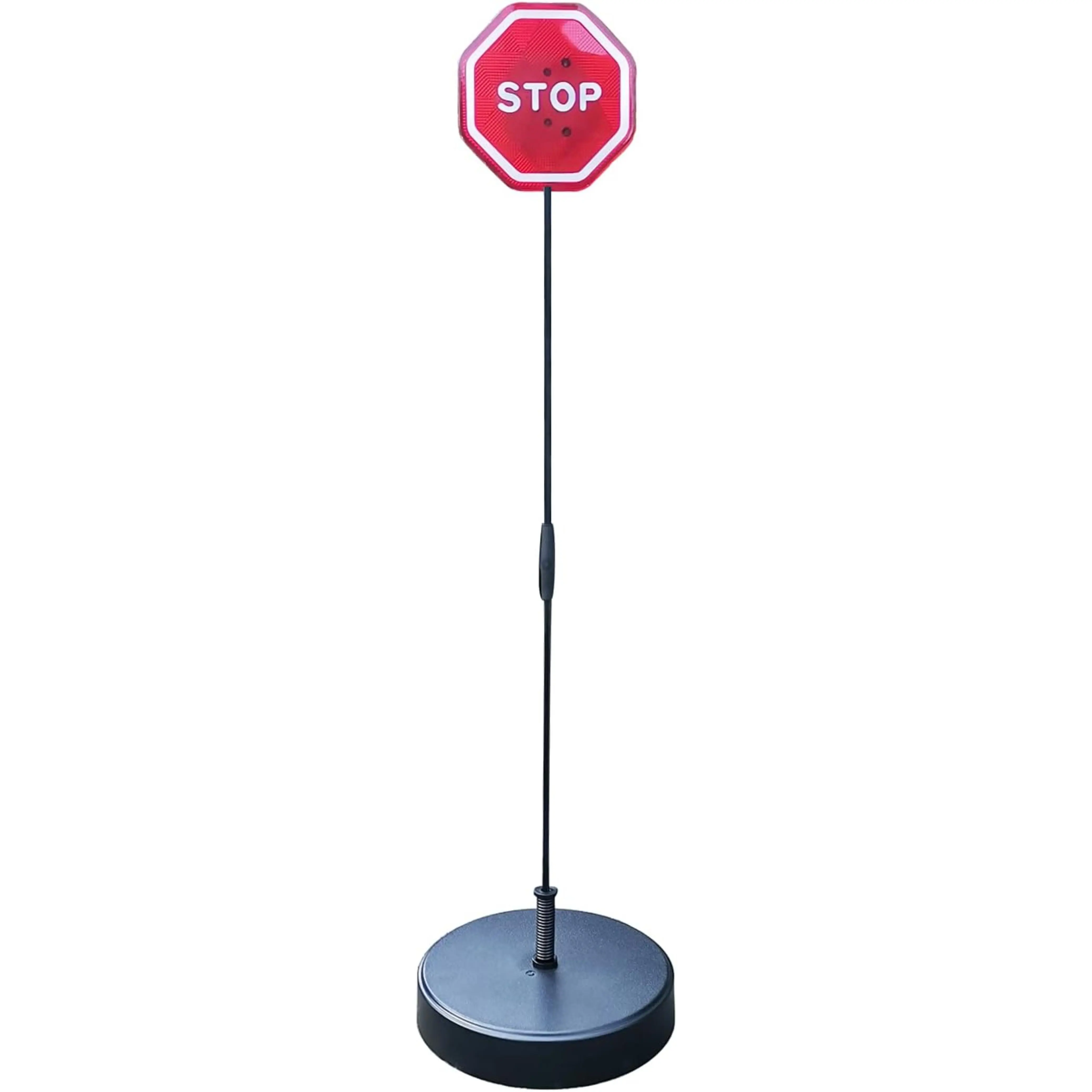 Parking Garage Flashing Stop Sign-Stop Sign For Garage Parking, Adjustable Height Parking Assist, LED Garage Car Stop Indicator, 1-Pack