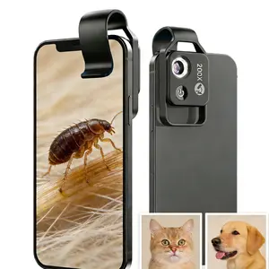 Apexel 200X Phone Microscope with LED Light & CPL Filter, Mini Digital Microscope for iPhone/Android, Pet hair and skin detection , Education, Jewelry, Coin Inspection.