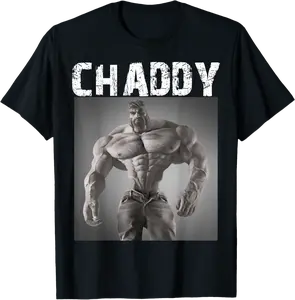 Chaddy Giga Chad Meme Internet Memes Brainrot Memes Gen Z T-Shirt - Lydiagarcia Shop 85B0DFJTWT46