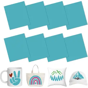 Blue Sublimation Ink Transfer Sheets 8 Sheets 12'' x 10''Solid Color Sublimation Paper Transfer Sheets for Mugs Tumblers DIY Transfer Paper