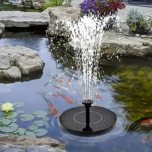 Mini Circular Solar Floating Fountain Pump, Outdoor Swimming Pool Water Feature, Garden Courtyard Landscape Decoration, Adjustable Pool Fountain