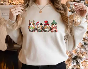Merry Pigmas Sweatshirt Christmas Guinea Pig Sweater Funny Guinea Pig Shirt Christmas Farm Animal Shirt Christmas Sweatshirt