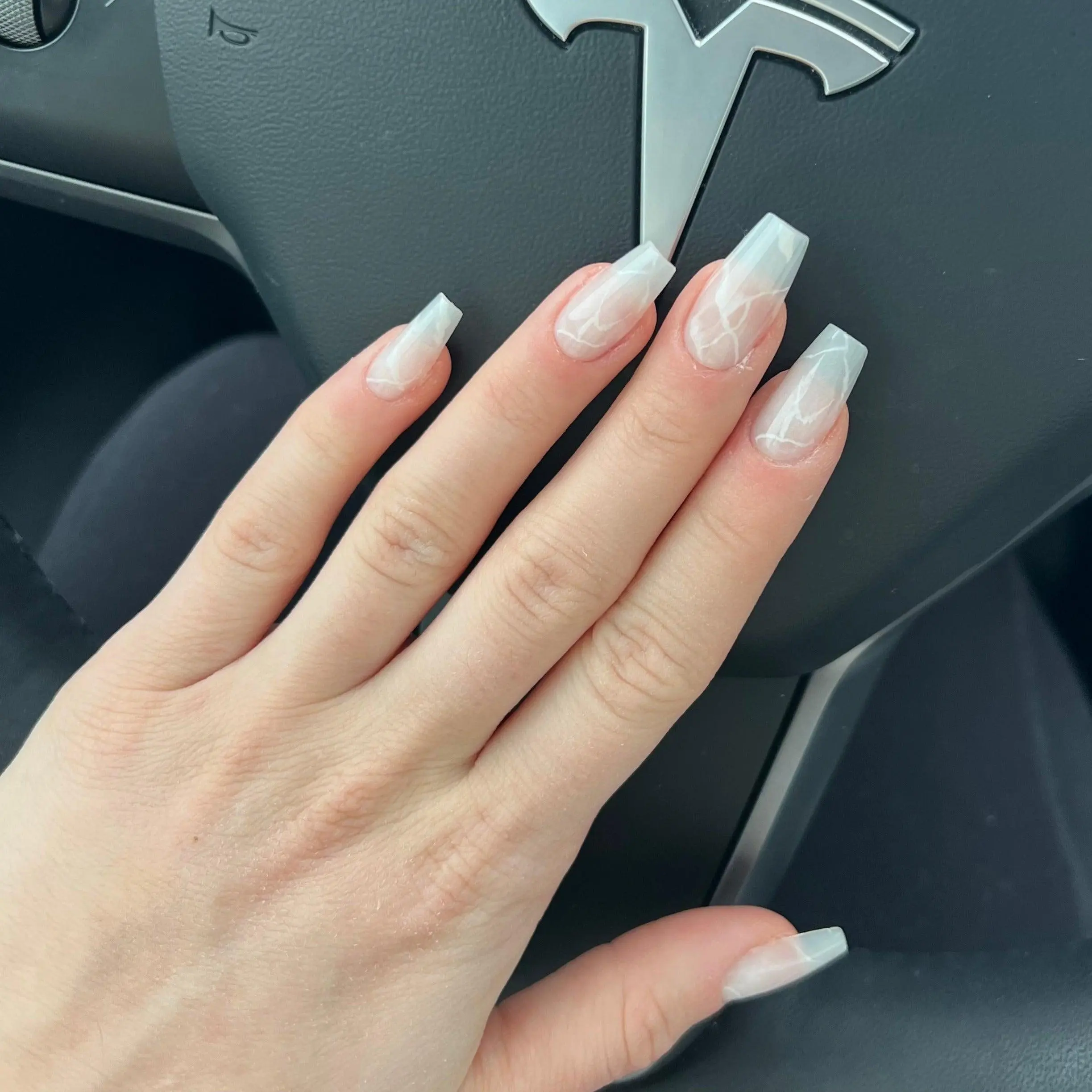 Twinkled T Nails Press On Kit, Long Oval Decorative Acrylic Press On Nails with Glue & File for Long-Lasting Instant Manicure (Beauty & Personal Care), Acrylic Press On Nail