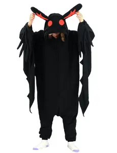 Mothman Onesie Costume Adult Fun Animal Halloween Cosplay Women Loungewear, Baggy Comfort, Minimalist Soft